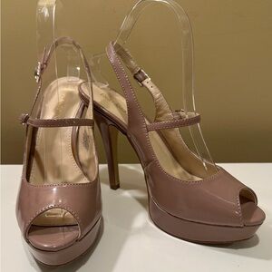 Enzo Angiolini Blush Peep-Toe Platform Heels